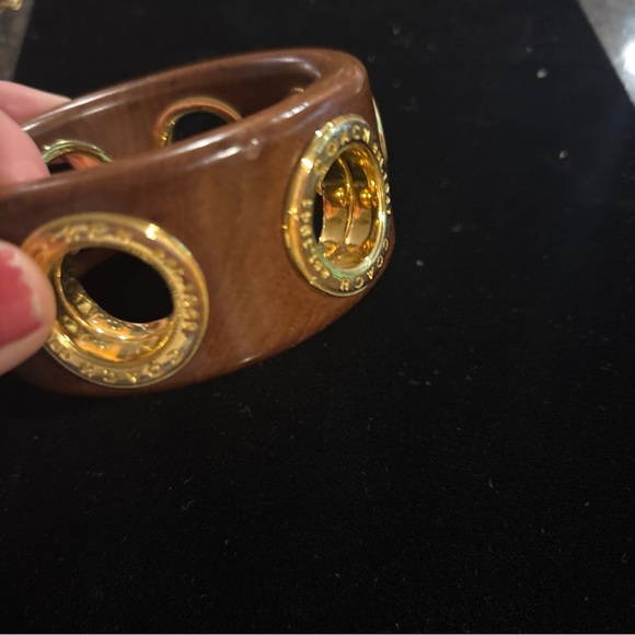 Coach Wooden Bracelet with Gold Accents - Picture 4 of 6